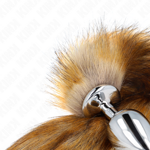 Kink – Plug anal taille L 10 x 4 cm avec queue synthétique 40 cm marron