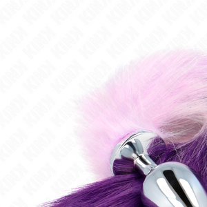 Kink – Plug anal taille L 10 x 4 cm avec queue synthétique 40 cm violet
