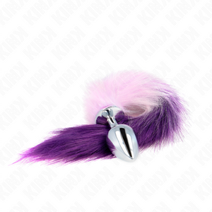 Kink – Plug anal taille L 10 x 4 cm avec queue synthétique 40 cm violet