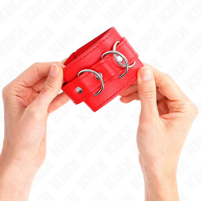 KINK - MUÑEQUERAS WITH 3 ANILLAS IN ADJUSTABLE D BLACK 17.5-25 CM X 6 CM