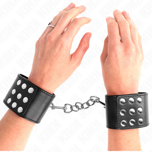 Kink – Appui-poignets avec bouton-pression noir réglable 19-24 cm x 5,5 cm