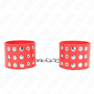 Kink – Appui-poignets avec bouton-pression rouge réglable 19-24 cm x 5,5 cm