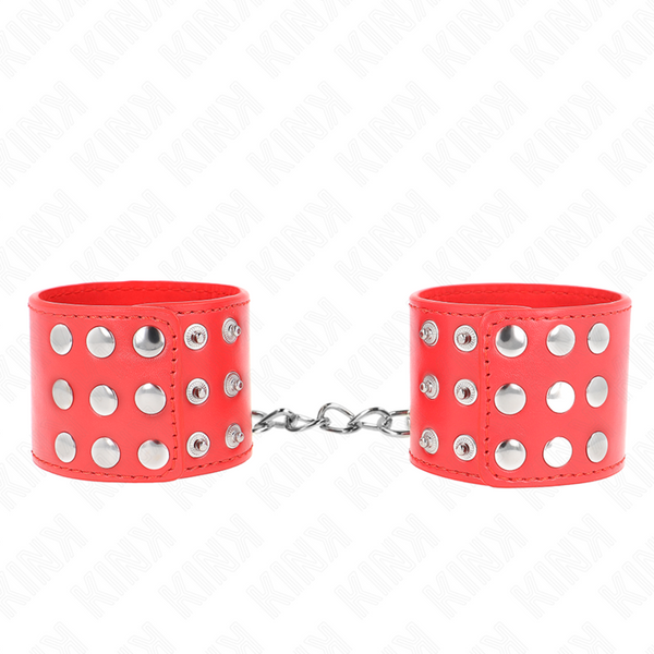 Kink – Appui-poignets avec bouton-pression rouge réglable 19-24 cm x 5,5 cm
