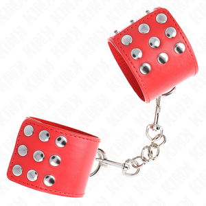 Kink – Appui-poignets avec bouton-pression rouge réglable 19-24 cm x 5,5 cm