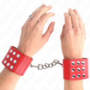 Kink – Appui-poignets avec bouton-pression rouge réglable 19-24 cm x 5,5 cm