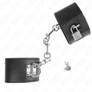 Kink – Appui-poignets avec fermeture par cadenas noir réglable 16-23 cm X 5,5 cm