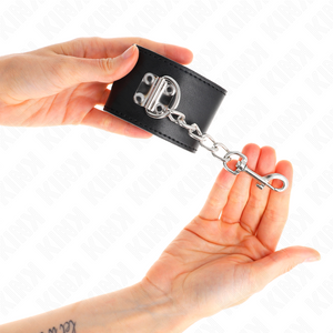 Kink – Appui-poignets avec fermeture par cadenas noir réglable 16-23 cm X 5,5 cm