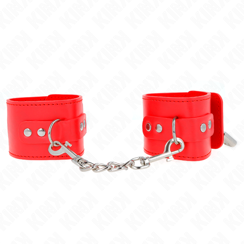 Kink – Appui-poignets avec fermeture par cadenas rouge réglable 16-23 cm X 5,5 cm