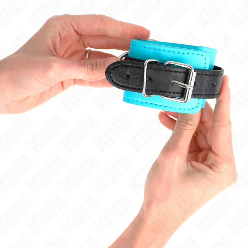 KINK - MUÑEQUERAS MET GANCHO FORRO AZUL VERSTELBAAR 20-28 CM X 5,5 CM