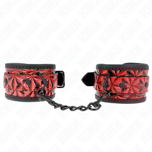 Kink – Appui-poignets motif diamant rouge foncé réglable 17-26 cm x 5,5 cm