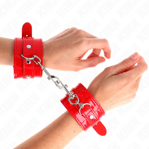 Kink – Manchettes brillantes rouge ajustables 23-33 cm
