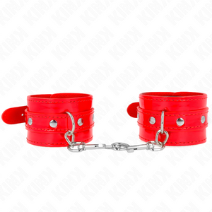 Kink – Manchettes brillantes rouge ajustables 23-33 cm