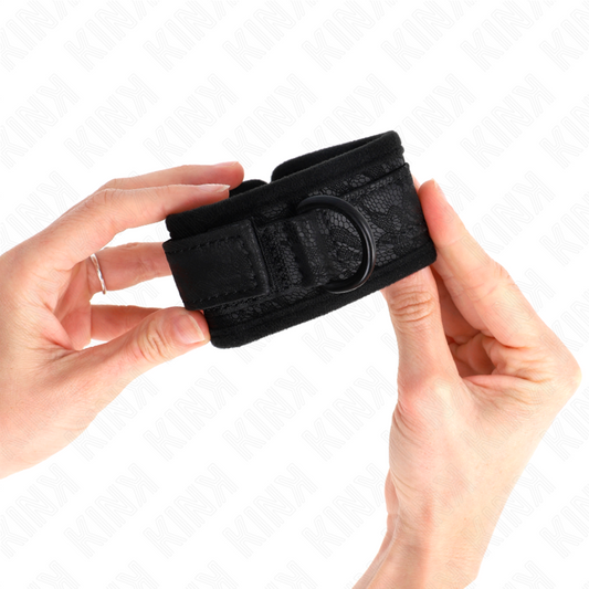 KINK - MUÑEQUERAS DE CAJE Y NEOPRENO ADJUSTABLE NEGRO 20-29 CM X 5 CM