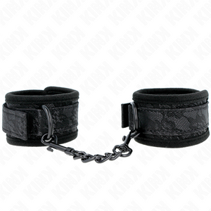 Kink – Poignets recouverts de dentelle foncée néoprène ajustable noir 20-29 cm x 5 cm