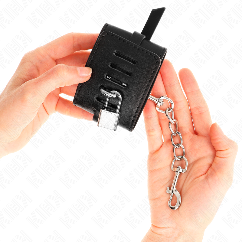 KINK - DELUXE MUÑEQUERAS WITH ADJUSTABLE CANDADO COWL 14.5-21 CM X 6 CM