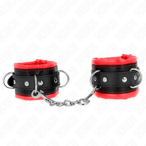 KINK - MUÑEQUERAS ESTILO ZWARE FORRO ROJO VERSTELBAAR 20-30 CM X 6 CM