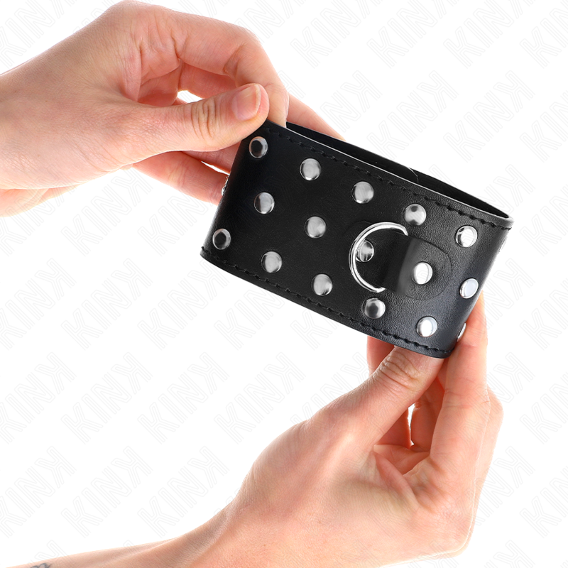 KINK - MUÑEQUERAS ESTILO PUNK ADJUSTABLE 19-24 CM X 5.5 CM