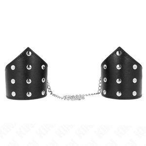 Kink – Bracelets style point noir avec chaîne réglable 17-23 cm x 8,5 cm