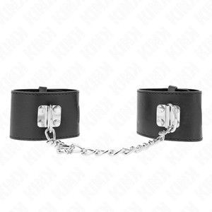 Kink – Appui-poignets fixes avec chaine 30 cm et fermeture par cadenas noir réglable 16-23 cm X 5,5 cm