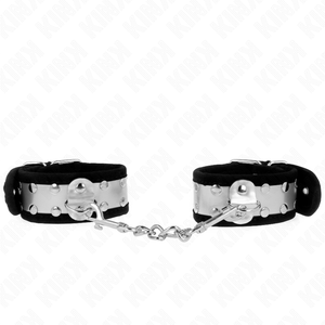 Kink – Appui-poignets fins noir / argent 30 x 4 cm