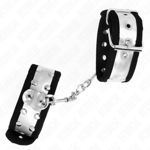 Kink – Appui-poignets fins noir / argent 30 x 4 cm