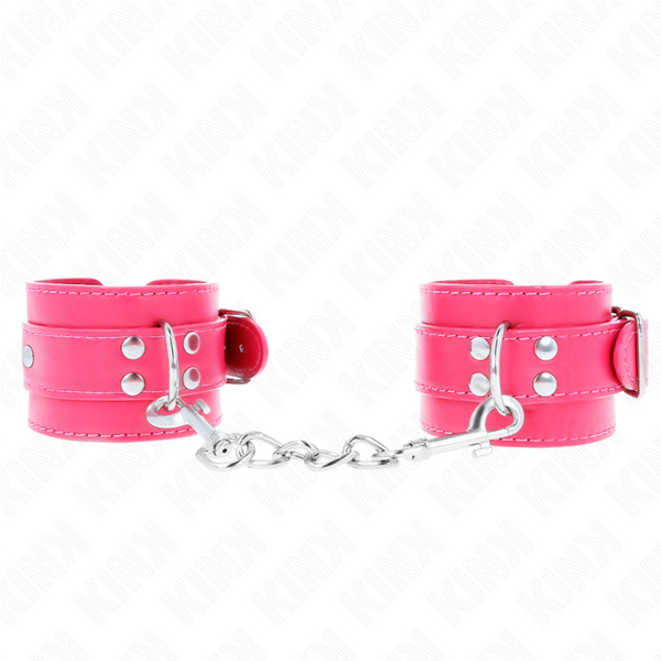 Kink – Appui-poignets rose framboise avec doublure rose framboise réglable 20-28 cm x 5,5 cm