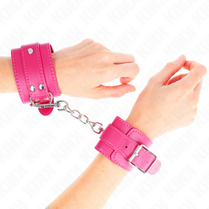 Kink – Appui-poignets rose framboise avec doublure rose framboise réglable 20-28 cm x 5,5 cm