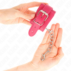 Kink – Appui-poignets rose framboise avec doublure rose framboise réglable 20-28 cm x 5,5 cm