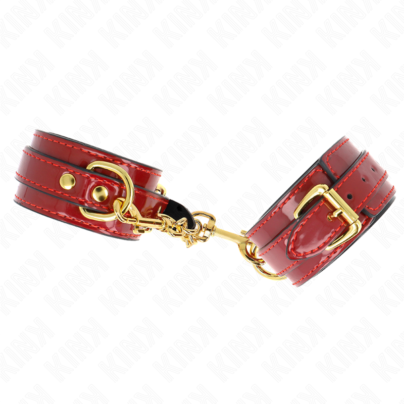 KINK - MUÑEQUERAS JOANNA ANGEL ROJO ADJUSTABLE WITH CADENA GOLDEN 16.5-26 CM X 4 CM