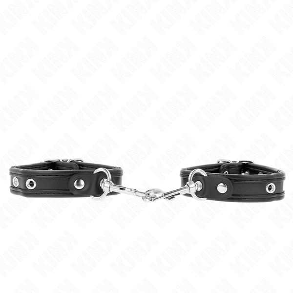KINK - MUÑEQUERAS MINI NEGRO MET VERSTELBARE TACHUELAS 16-22 CM X 2 CM