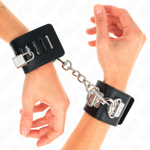 Kink – Appui-poignets multipositions avec fermeture par cadenas noir réglable 16-23 cm X 5,5 cm