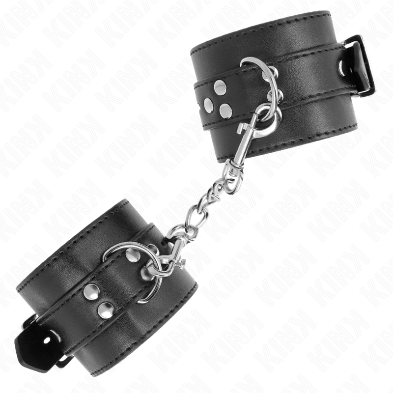 KINK - NEGRO MUÑEQUERAS WITH ADJUSTABLE NEGRO CORREA 17-28 CM X 6 CM