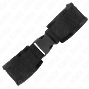 Kink – Appareils-poignets à crochet et boucle en nylon rouge-noir modèle 1 ajdustable 25-35 cm x 6 cm