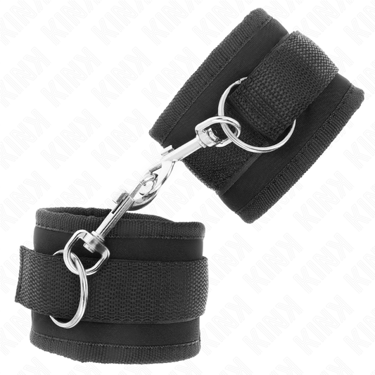 KINK - MUÑEQUERAS NYLON NEGRO MODELO 2 ADJUSTABLE 18-35 CM X 6 CM