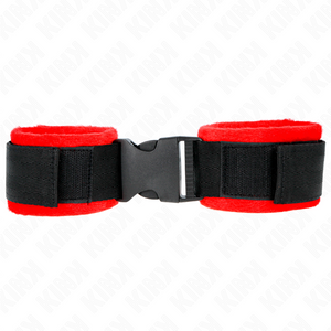 Kink – Appareils-poignets à crochet et boucle en nylon noir modèle 1 ajdustable 25-35 cm x 6 cm
