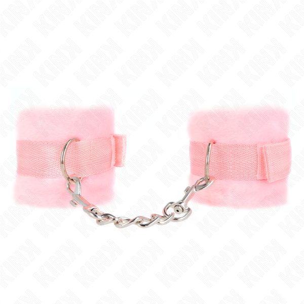 Kink – Manchettes débutant en fourrure rose 30 x 7 cm