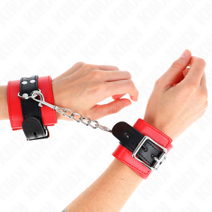 Kink – Appui-poignets rouge avec ceinture noire réglable 17-28 cm x 6 cm