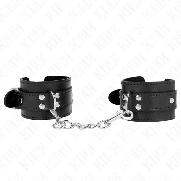 KINK - MUÑEQUERAS SENCILLAS NEGRO VERSTELBAAR 20-23 CM X 5,5 CM