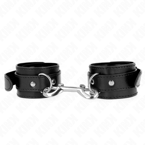 Kink – Appareils-poignets - rangée de rivets simple noir ajustable 17-28 cm x 5 cm