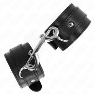 Kink – Appareils-poignets - rangée de rivets simple noir ajustable 17-28 cm x 5 cm