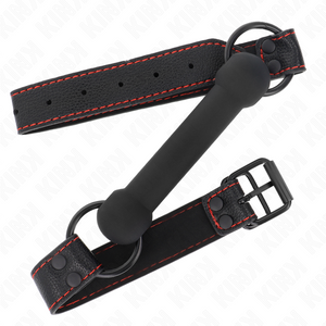 Kink – Bone bag avec sangle en cuir noir ajustable 41-57 cm