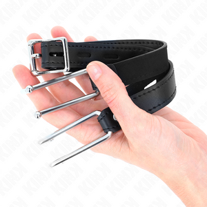 Kink – Bâton à crochet en métal 11,5 cm avec sangle en cuir réglable 39-58 cm x 2 cm