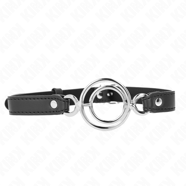 Kink – Gag avec plusieurs o-rings 5 cm noir 63 x 2,5 cm
