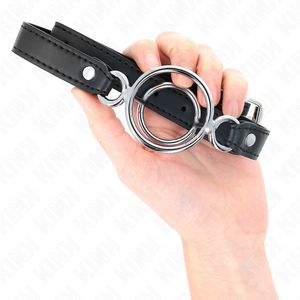 Kink – Gag avec plusieurs o-rings 5 cm noir 63 x 2,5 cm
