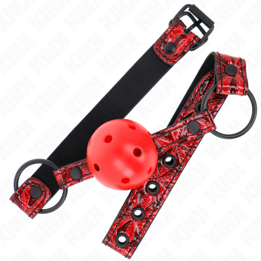 KINK - MORDAZA DE BOLA 4.5 CM WITH DIAMOND PATTERN MODELO 1 64.5 CM ADJUSTABLE 42- 60 CM