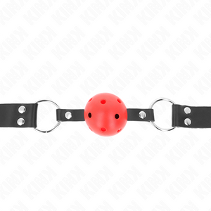Kink – Balle respirante 4 cm bag avec double rivet rouge 62,5 x 2,5 cm ajustable 42-58 cm