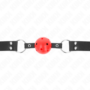 Kink – Bâton respirant 4 cm avec double rivet cuir 62,5 x 2,5 cm réglable 42-58 cm