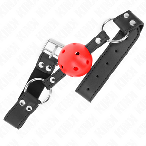 Kink – Bâton respirant 4 cm avec double rivet cuir 62,5 x 2,5 cm réglable 42-58 cm