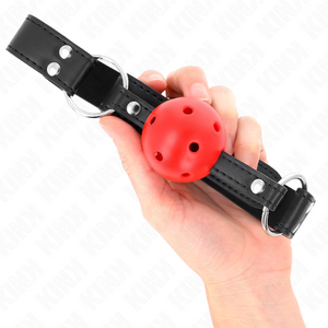 Kink – Bâton respirant 4 cm avec double rivet cuir 62,5 x 2,5 cm réglable 42-58 cm
