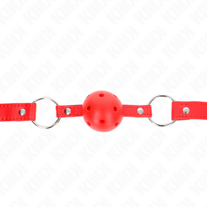 Kink – Bâton respirant 4 cm avec double rivet modèle 1 rouge 62,5 x 2,5 cm réglable 42-58 cm